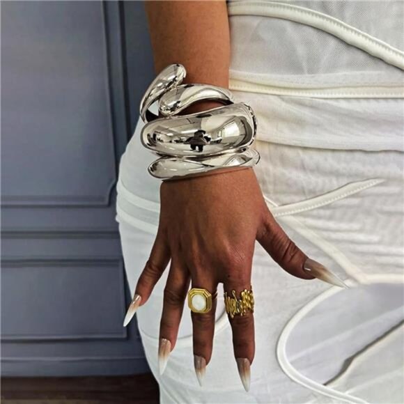 3pcs Chunky Bangle Bracelet Set - Picture 4 of 4